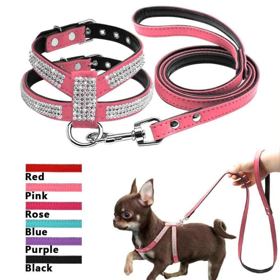 chihuahua-rhinestone-harness-and-leash