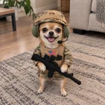 Chihuahua Soldier Costume